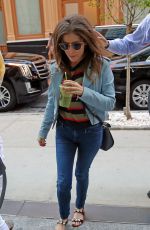 ANNA KENDRICK Leaves Starbucks in New York 08/13/2015
