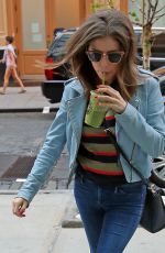 ANNA KENDRICK Leaves Starbucks in New York 08/13/2015