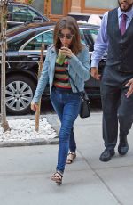 ANNA KENDRICK Leaves Starbucks in New York 08/13/2015