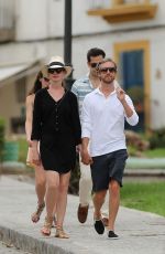 ANNE HATHAWAY and Adam Shulman Out in Ibiza 08/15/2015