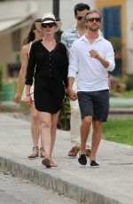 ANNE HATHAWAY and Adam Shulman Out in Ibiza 08/15/2015