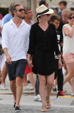 ANNE HATHAWAY and Adam Shulman Out in Ibiza 08/15/2015