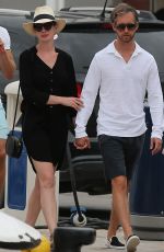 ANNE HATHAWAY and Adam Shulman Out in Ibiza 08/15/2015