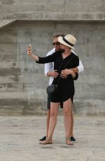 ANNE HATHAWAY and Adam Shulman Out in Ibiza 08/15/2015