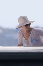 ANNE HATHAWAY at a Yacht in Spain 08/12/2015