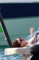 ANNE HATHAWAY in Bikini on a Yacht in Spain 08/14/2015