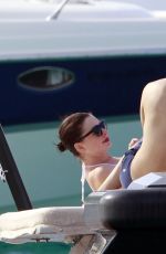 ANNE HATHAWAY in Bikini on a Yacht in Spain 08/14/2015