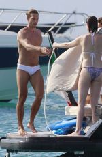 ANNE HATHAWAY in Bikini on a Yacht in Spain 08/14/2015