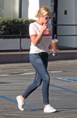 ASHLEY BENSON in Jeans Out and About in West Hollywood 08/24/2015