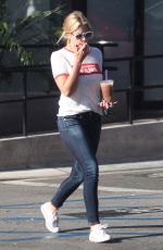 ASHLEY BENSON in Jeans Out and About in West Hollywood 08/24/2015