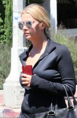 ASHLEY BENSON in tights Out And About in Los Angeles 08/13/2015