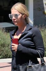 ASHLEY BENSON in tights Out And About in Los Angeles 08/13/2015