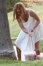 ASHLEY TISDALE Walks Her Dog in Beverly Hills 08/02/2015