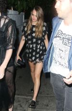 CARA DELEVINGNE Arrives at Chateau Marmont in West Hollywood 08/30/2015