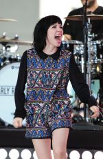 CARLY RAE JEPSEN Performs at The Today Show in New York 08/20/2015
