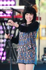 CARLY RAE JEPSEN Performs at The Today Show in New York 08/20/2015