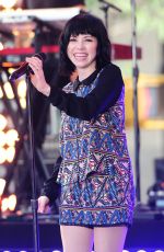 CARLY RAE JEPSEN Performs at The Today Show in New York 08/20/2015