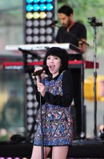 CARLY RAE JEPSEN Performs at The Today Show in New York 08/20/2015
