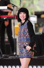 CARLY RAE JEPSEN Performs at The Today Show in New York 08/20/2015