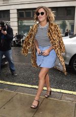 CAROLINE FLACK Arrives at BBC Radio 2 Studio in London 08/26/2015