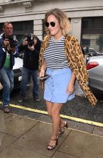 CAROLINE FLACK Arrives at BBC Radio 2 Studio in London 08/26/2015