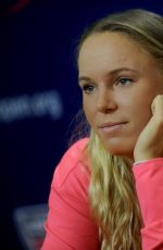 CAROLINE WOZNIACKI at 2015 US Open Press Conference in New York 08/29/2015