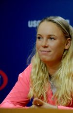 CAROLINE WOZNIACKI at 2015 US Open Press Conference in New York 08/29/2015