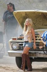 CARRIE UNDERWOOD on the Set of a Music Video in Mojave Desert 08/02/2015