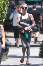 CHARLIZE THERON Heading to Yoga Class in Los Angeles 08/05/2015