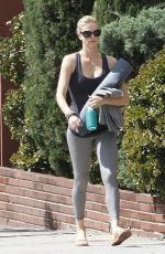 CHARLIZE THERON Heading to Yoga Class in Los Angeles 08/05/2015