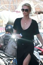 CHARLIZE THERON Out and About in Los Angeles 08/22/2015