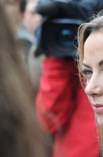 CHARLOTTE CHURCH at Protests Arctic Drilling in Front of Shell Centre in London 08/26/2015