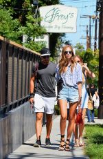 CHIARA FERRAGNI in Denim Shorts Out in West Hollywood 08/05/2015