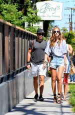CHIARA FERRAGNI in Denim Shorts Out in West Hollywood 08/05/2015