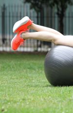 CHLOE JASMINE Working Out at a Park in London 08/25/2015