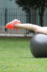 CHLOE JASMINE Working Out at a Park in London 08/25/2015