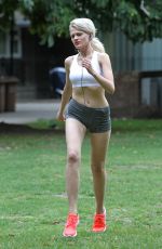 CHLOE JASMINE Working Out at a Park in London 08/25/2015