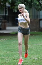 CHLOE JASMINE Working Out at a Park in London 08/25/2015