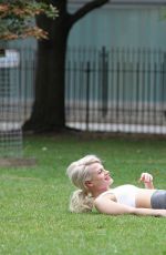 CHLOE JASMINE Working Out at a Park in London 08/25/2015