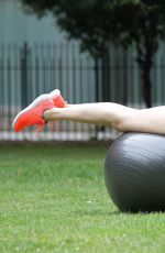 CHLOE JASMINE Working Out at a Park in London 08/25/2015