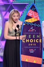 CHLOE MORETZ at 2015 Teen Choice Awards in Los Angeles