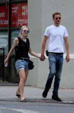 DAKOTA FANNING and Jamie Strachan Out in New York 08/30/2015