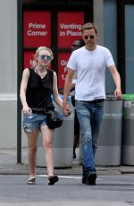 DAKOTA FANNING and Jamie Strachan Out in New York 08/30/2015