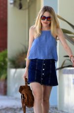 DAKOTA FANNING Out and About in Beverly Hills 08/17/2015