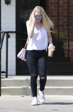DAKOTA FANNING Out and About in Beverly Hills 08/20/2015