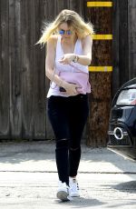 DAKOTA FANNING Out and About in Beverly Hills 08/20/2015