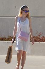 DAKOTA FANNING Out and About in Los Angeles 08/09/2015