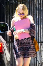 DAKOTA FANNING Out and About in Studio City 08/14/2015