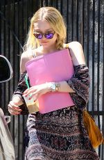 DAKOTA FANNING Out and About in Studio City 08/14/2015