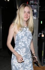 DAKOTA FANNING Out for Dinner in Los Angeles 08/17/2015